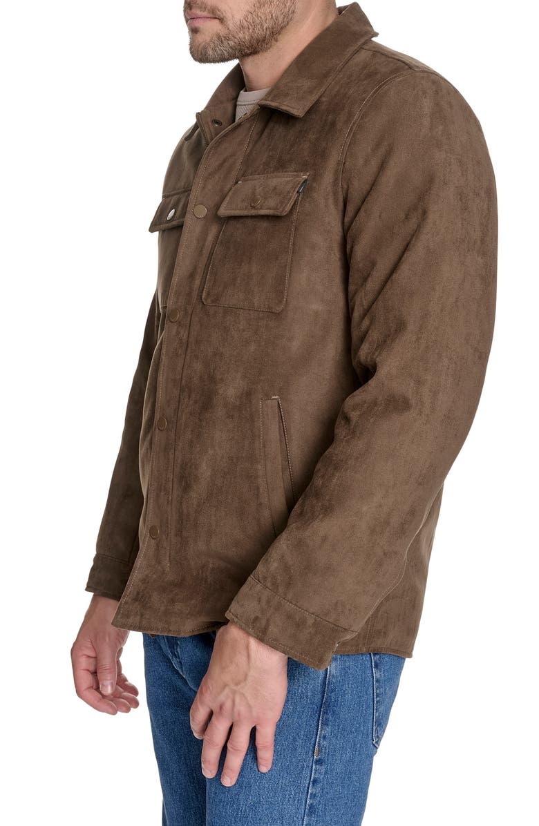 Dockers<sup>®</sup> Faux Suede Shirt Jacket, Alternate, color, Chocolate
