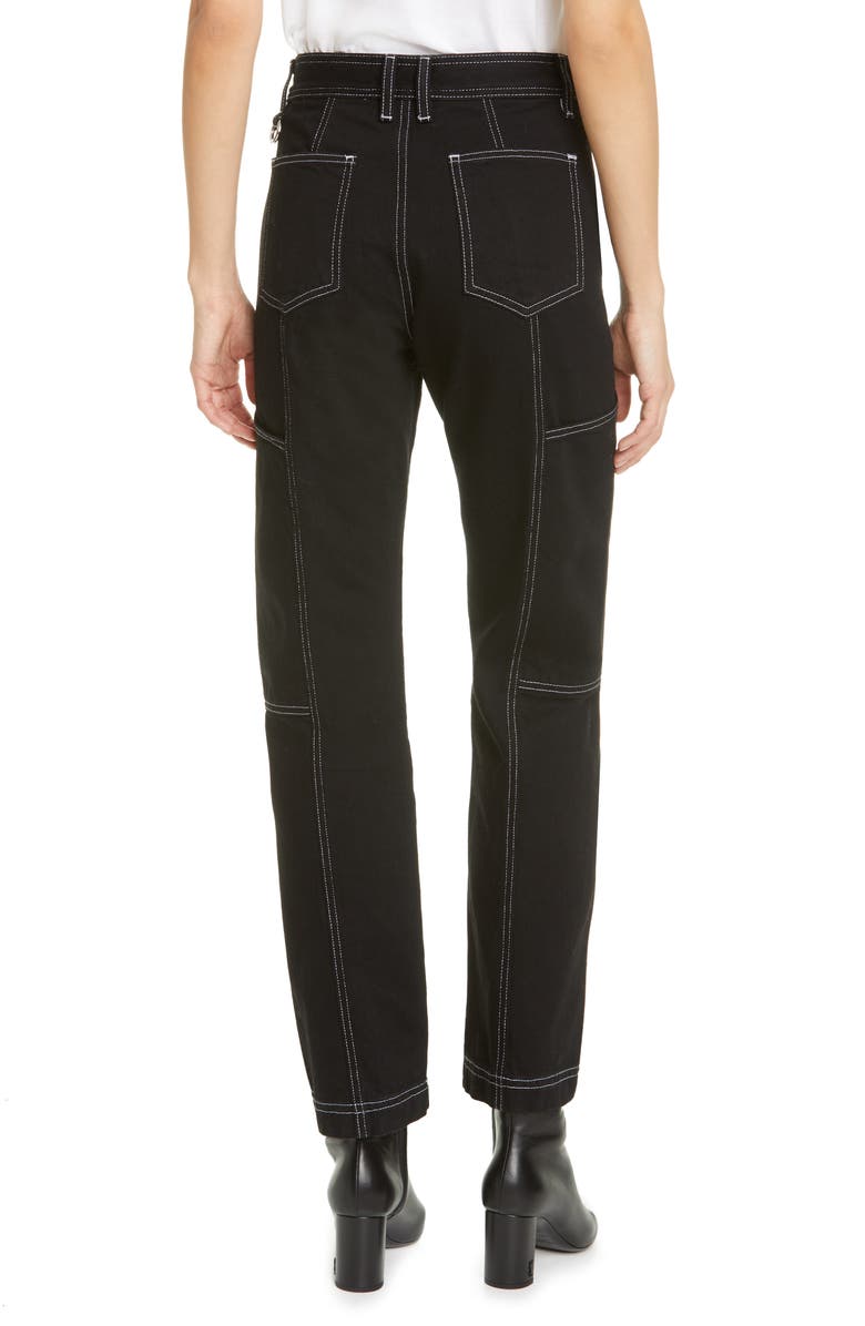 Simon Miller Paneled Straight Leg Jeans, Alternate, color, 
