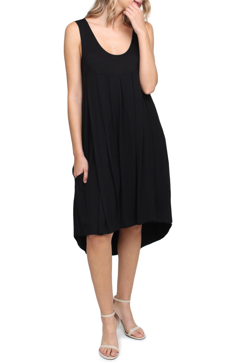 Makena Maternity/Nursing Dress, Main, color, BLACK