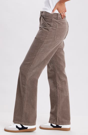 Marcie High Waist Wide Leg Corduroy Pants