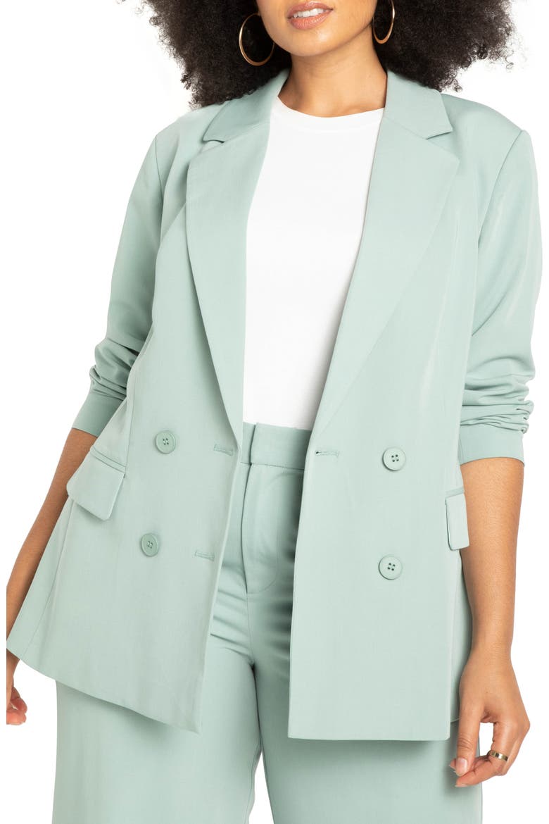 Double Breasted Blazer, Main, color, JADEITE