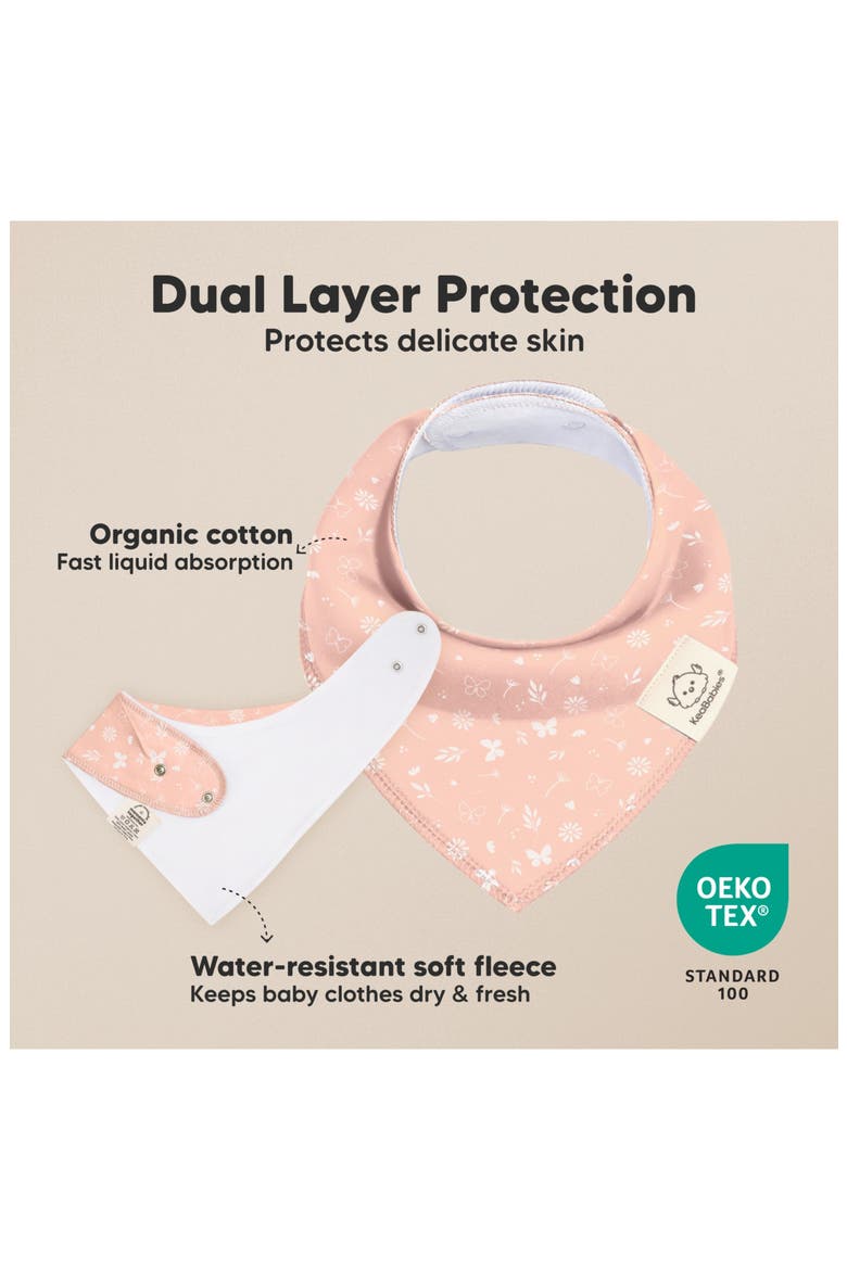 8-Pack Organic Bandana Bibs, Alternate, color, Butterflies