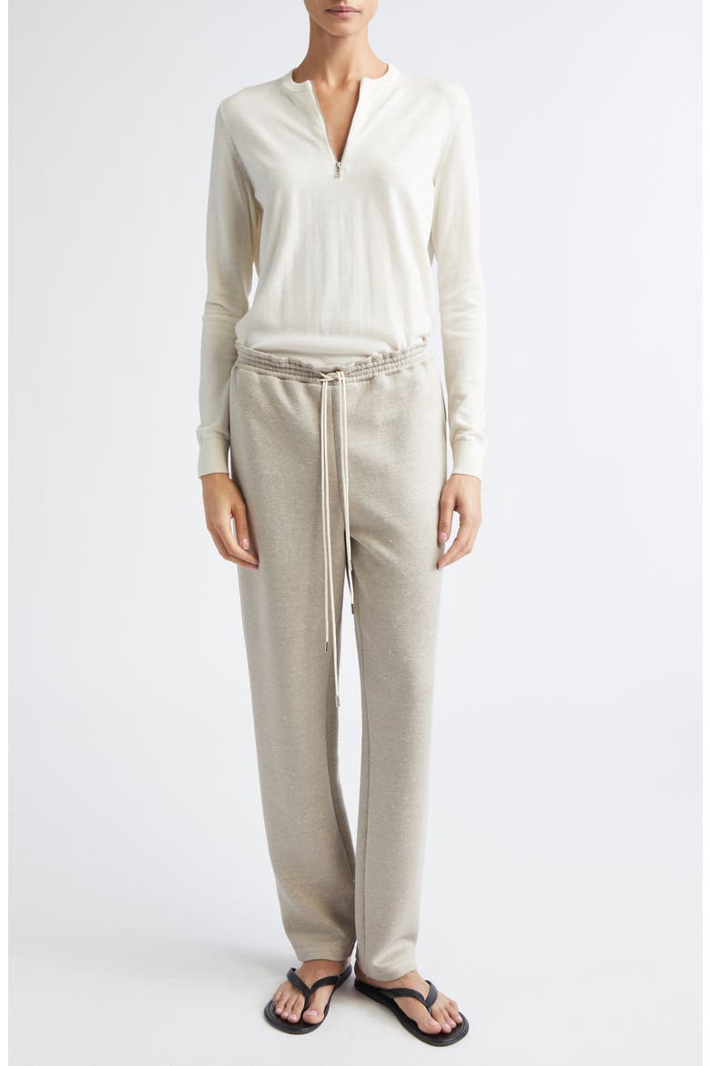 Mott Linen Blend Drawstring Pants, Alternate, color, OAT