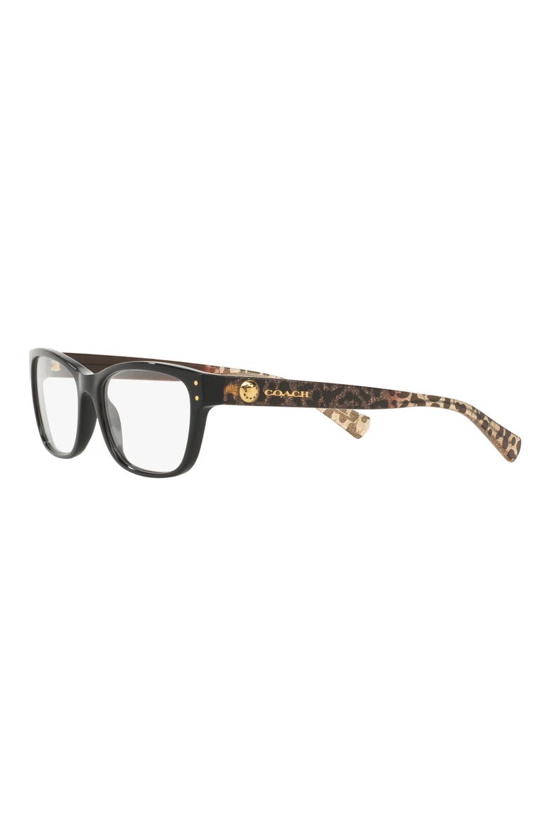 53mm Rectangular Optical Glasses, Alternate, color, BLACK