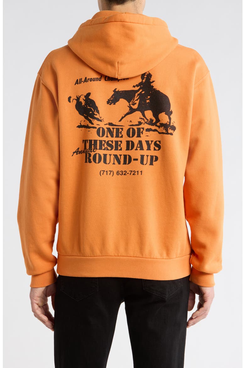 Roundup Fleece Graphic Hoodie, Alternate, color, ORANGE