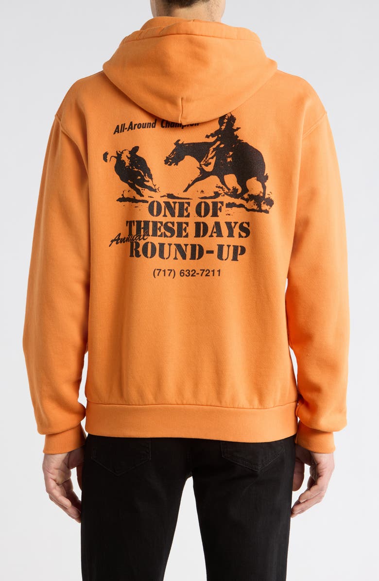 ONE OF THESE DAYS Roundup Fleece Graphic Hoodie, Alternate, color, Orange