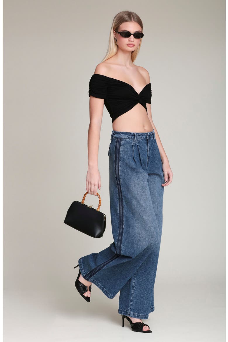 Wide Leg Jeans, Alternate, color, DARK BLUE WASH