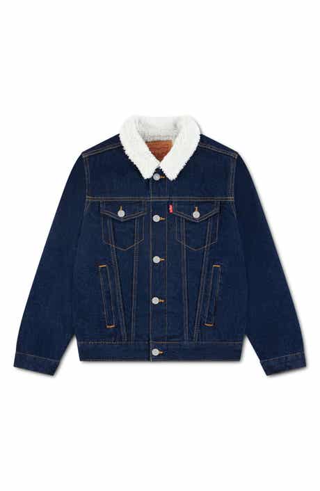 Levi's® Kids' Faux Shearling Collar Denim Trucker Jacket