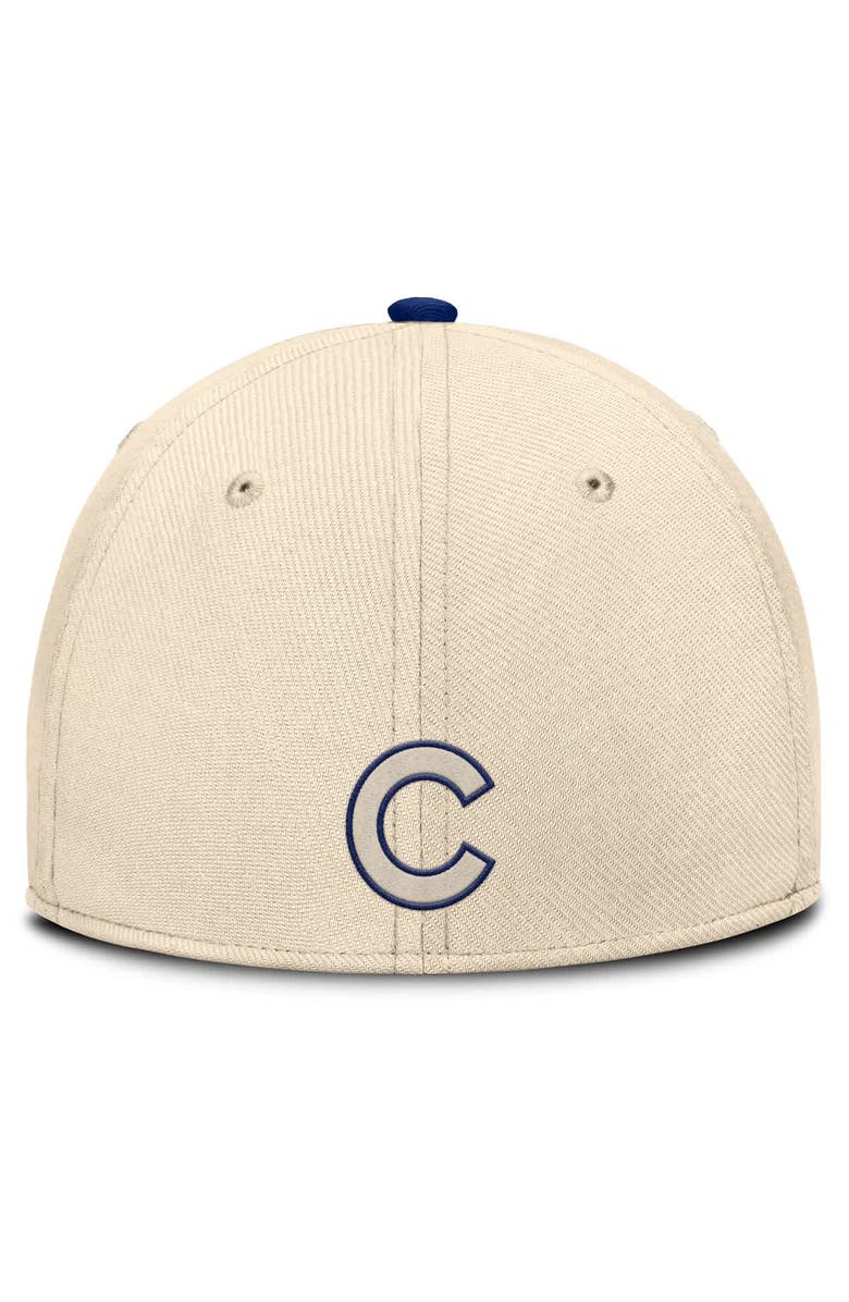 Nike Men's Nike Natural/Royal Chicago Cubs Statement Rise Performance Flex Hat, Alternate, color, Natural