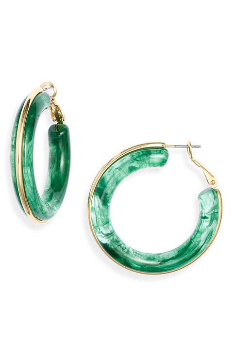 Resin Hoop Earrings