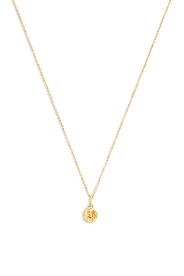 Tea Rose Short Pendant Necklace, Main, color, GOLD
