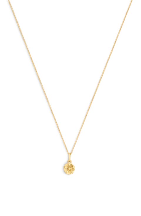 Tea Rose Short Pendant Necklace