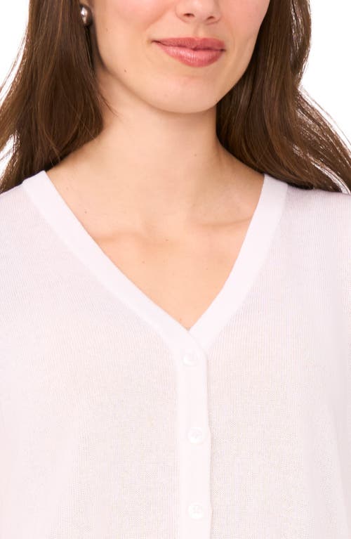 HALOGENR HALOGEN(R) SLEEVELESS BUTTON-UP SWEATER