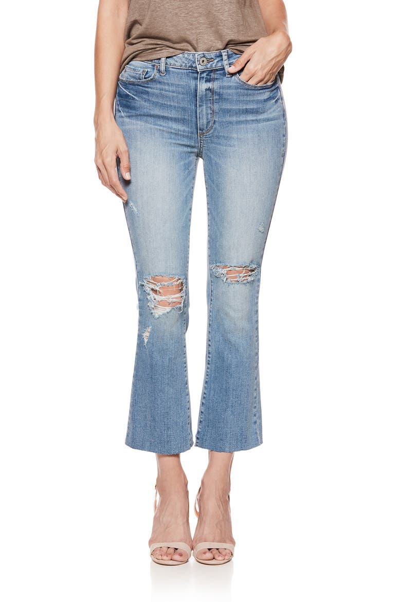Colette High Waist Crop Flare Jeans, Main, color, JANIS DESTRUCTED