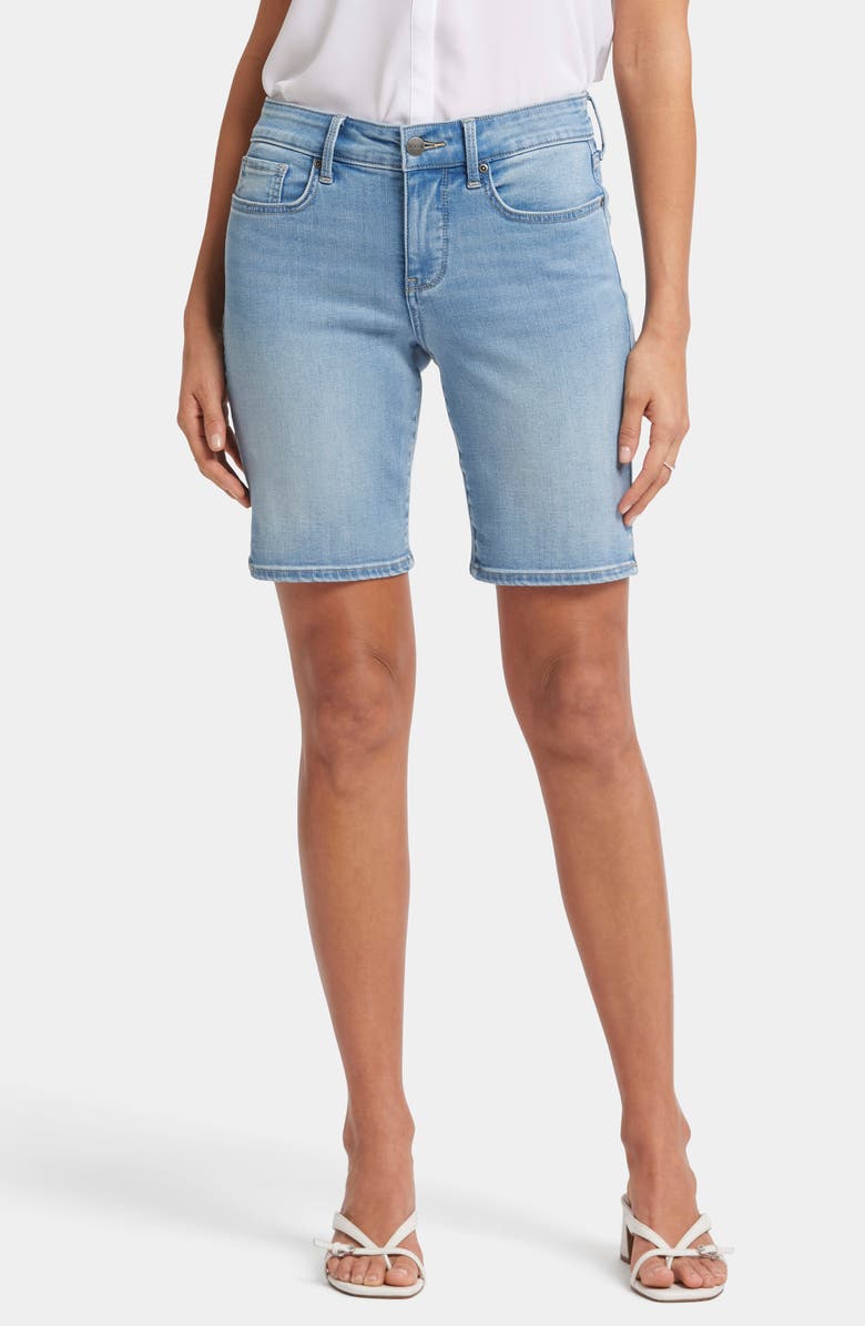 NYDJ Ella Side Slit Denim Shorts, Main, color, Blue Valley
