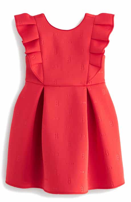 Baker by Ted Baker Kids' Ruffle Shoulder Scuba Dress