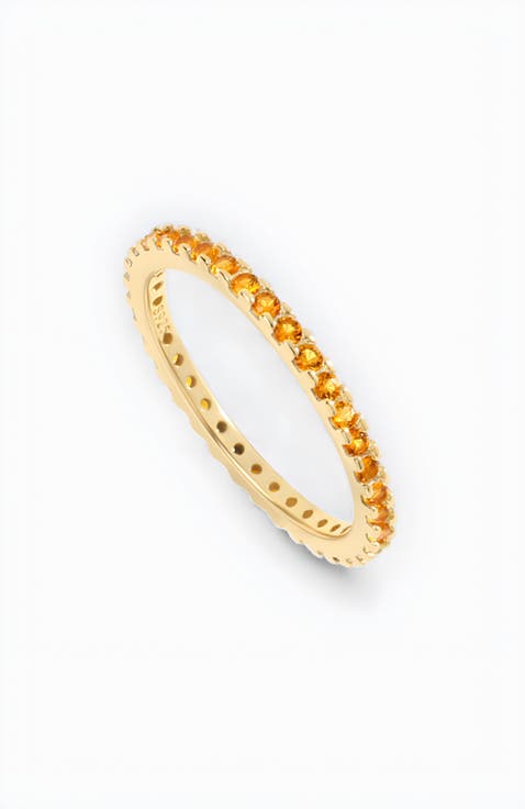 Birthstone Eternity Stacking Ring