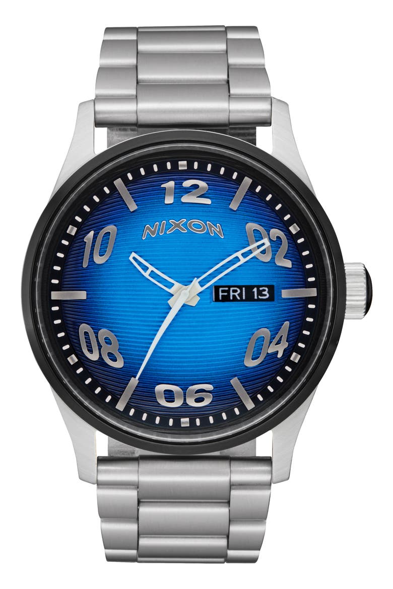 The Sentry Fisheye Bracelet Watch, 42mm, Alternate, color, FISHEYE / SILVER / POLAR BLUE
