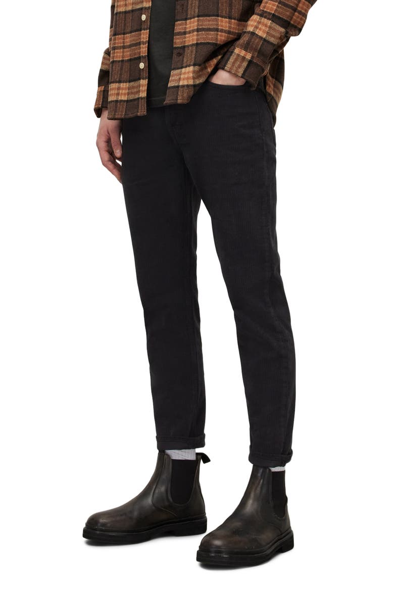 Jack Crop Tapered Corduroy Jeans, Alternate, color, WASHED BLACK