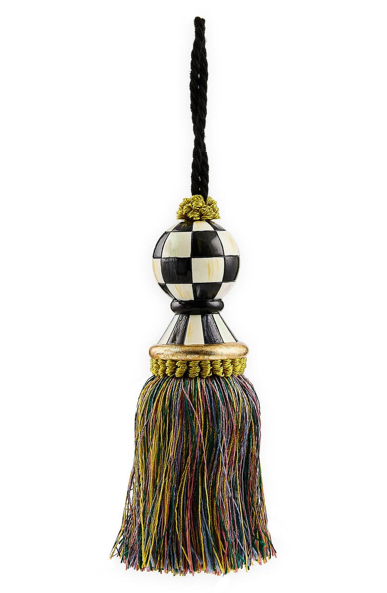 MACKENZIE CHILDS Courtly Check Tassel, Main, color, Black