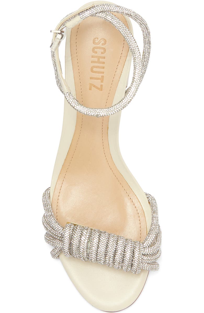 Schutz Jewell Rhinestone Block Heel Ankle Strap Sandal, Alternate, color,