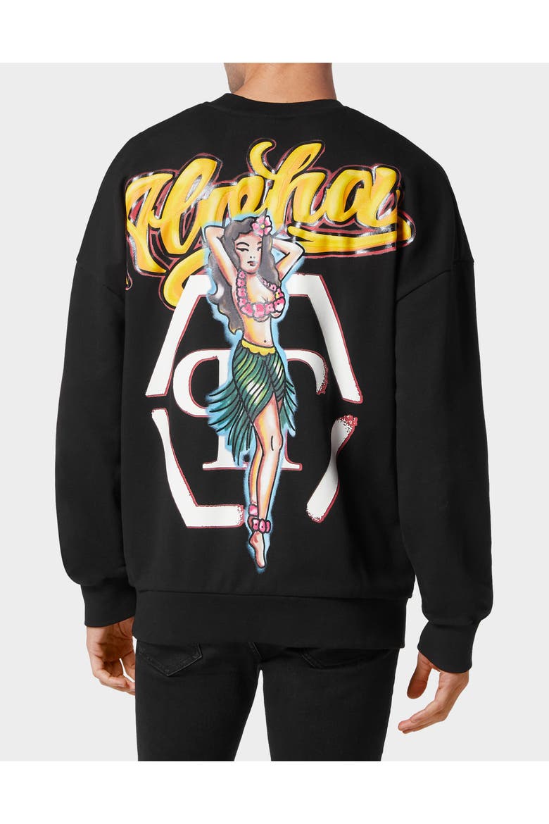 Sweatshirt Ls Hawaii Men, Alternate, color, black