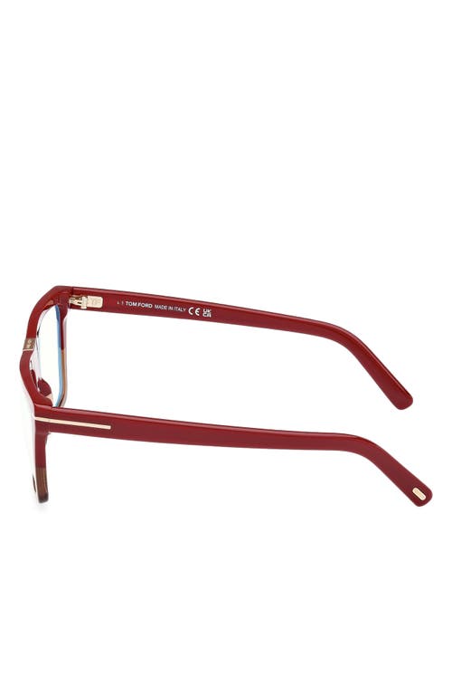 Tom Ford 57mm Square Blue Light Blocking Glasses In Multi