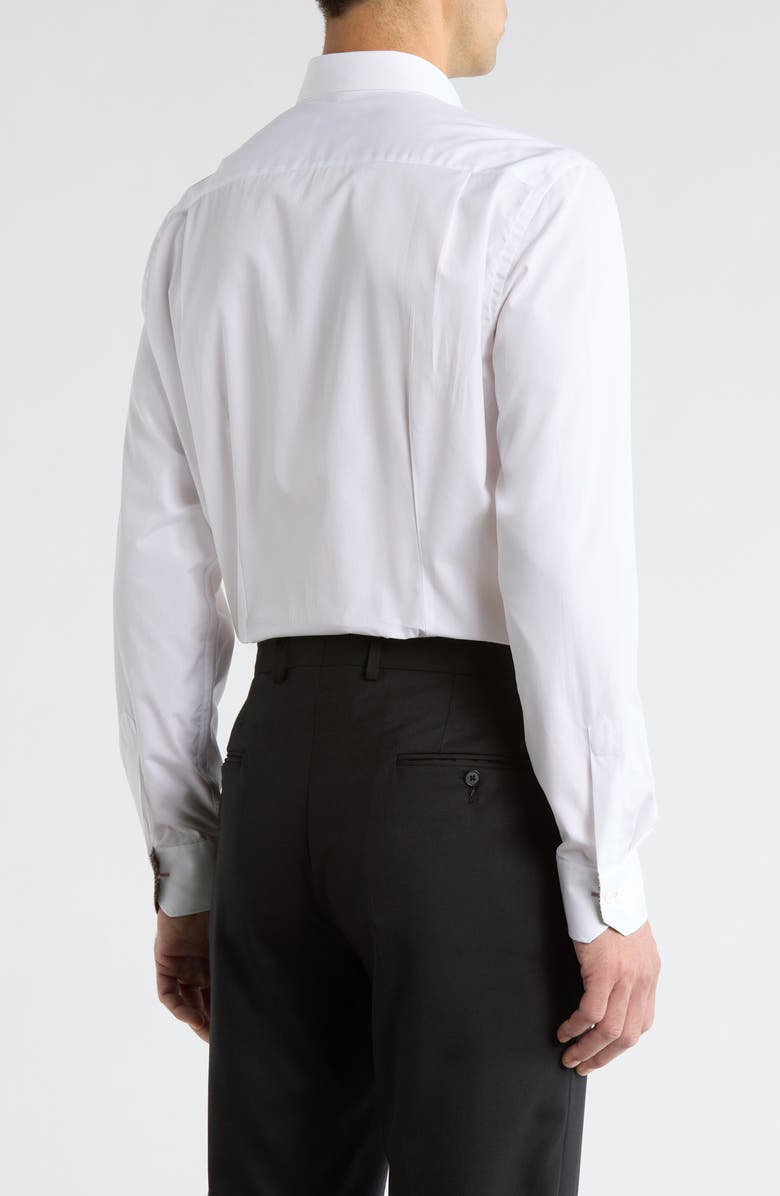 Paul Smith Tailored Fit Solid Cotton Dress Shirt, Alternate, color, White