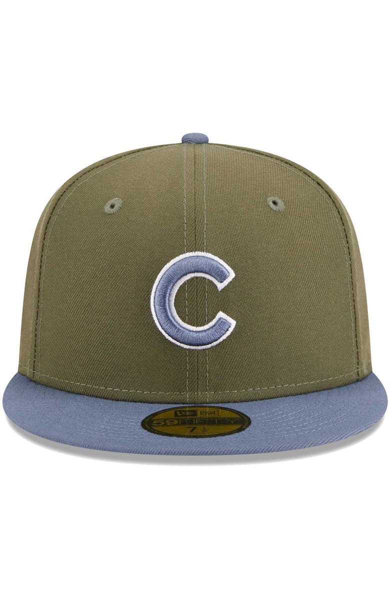 New Era Men's New Era Olive/Blue Chicago Cubs 59FIFTY Fitted Hat, Alternate, color, 