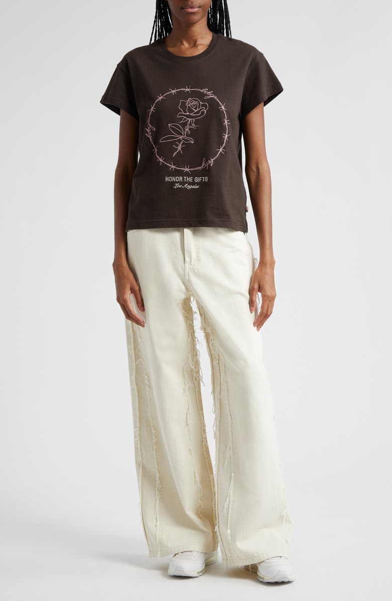 HONOR THE GIFT Herringbone Twill Wide Leg Pants, Alternate, color,