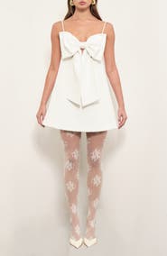MAUDE CLUB Caroline Bow Front Minidress