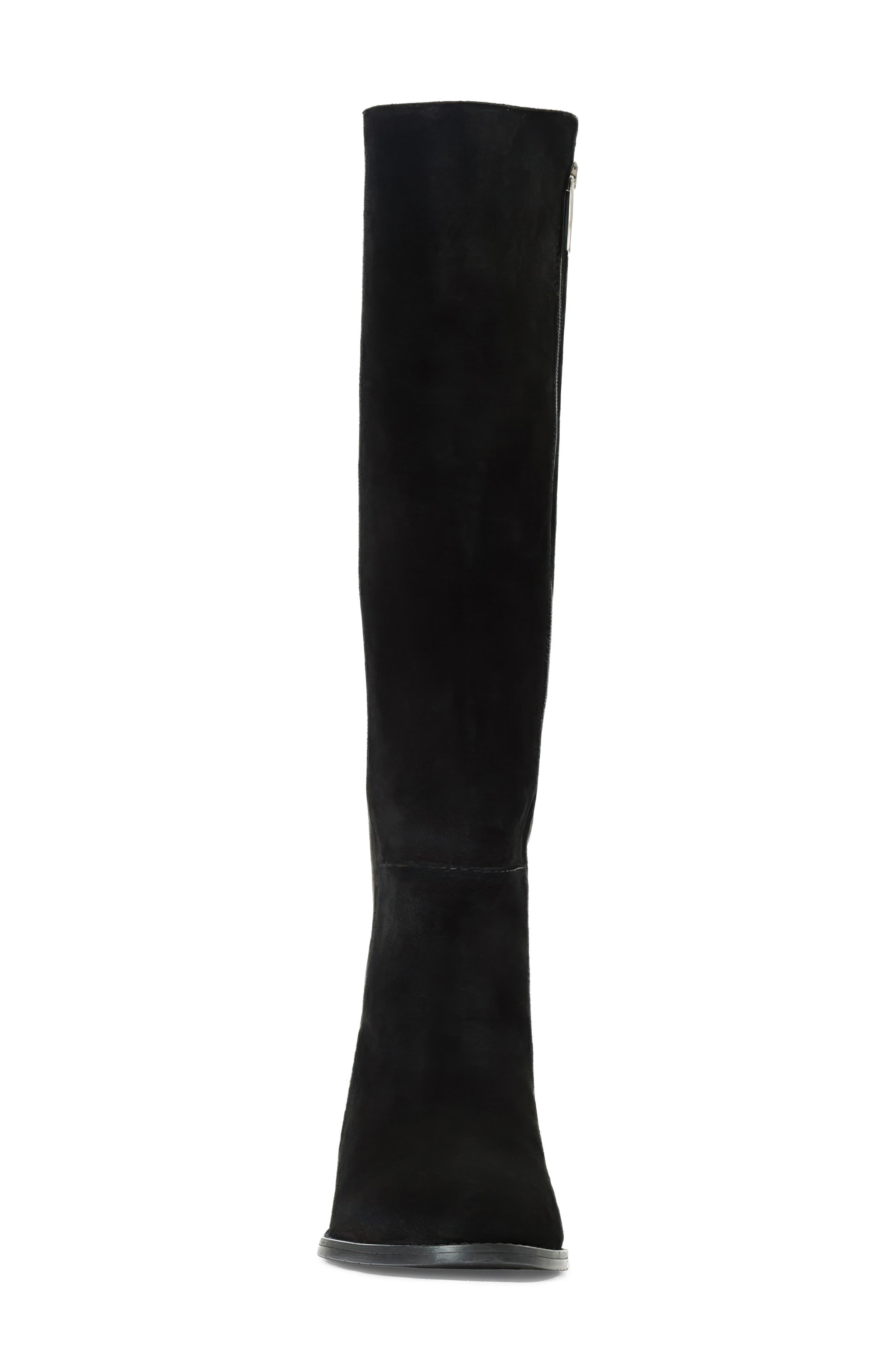Sabrena Stretch Knee High Boot, Alternate, color, BLACK SUEDE