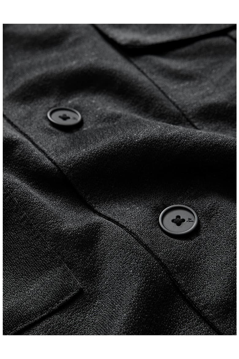 Sintra Summer Military Button-Up Shirt, Alternate, color, BLACK