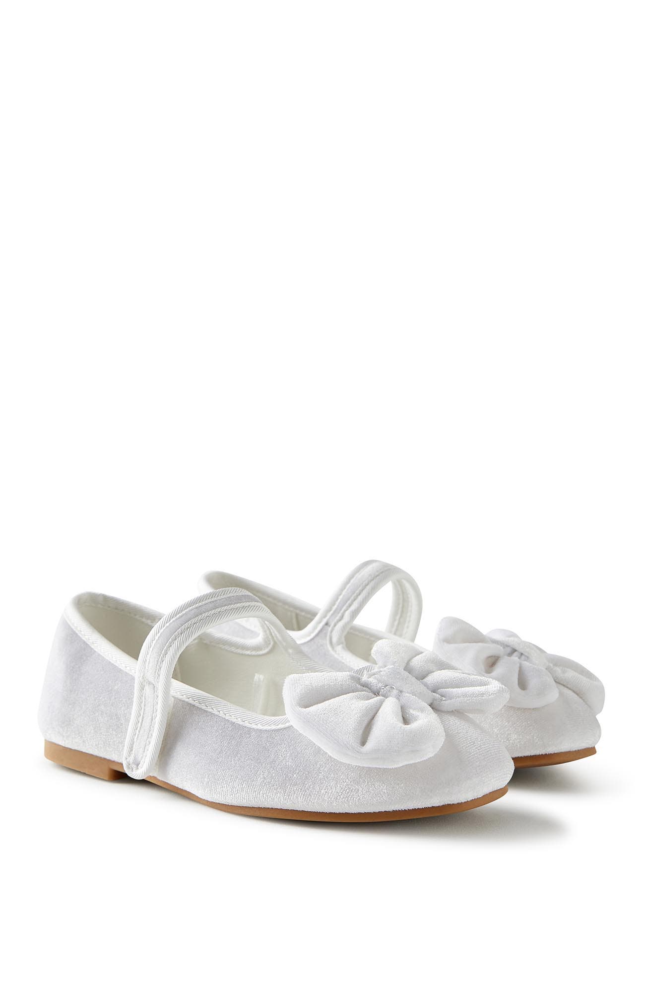 Cotton On Kids Kid's Olivia Ballet Flat, Alternate, color, White Velvet