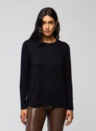 Majestic Filatures Soft Touch Long Sleeve Crewneck With Back Pleat