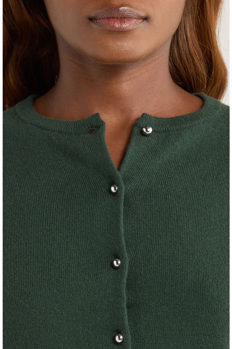 Wool & Cashmere Blend Cardigan, Alternate, color, FOREST
