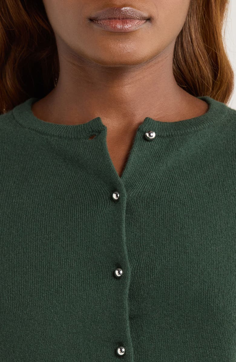 Vince Wool & Cashmere Blend Cardigan, Alternate, color, Forest