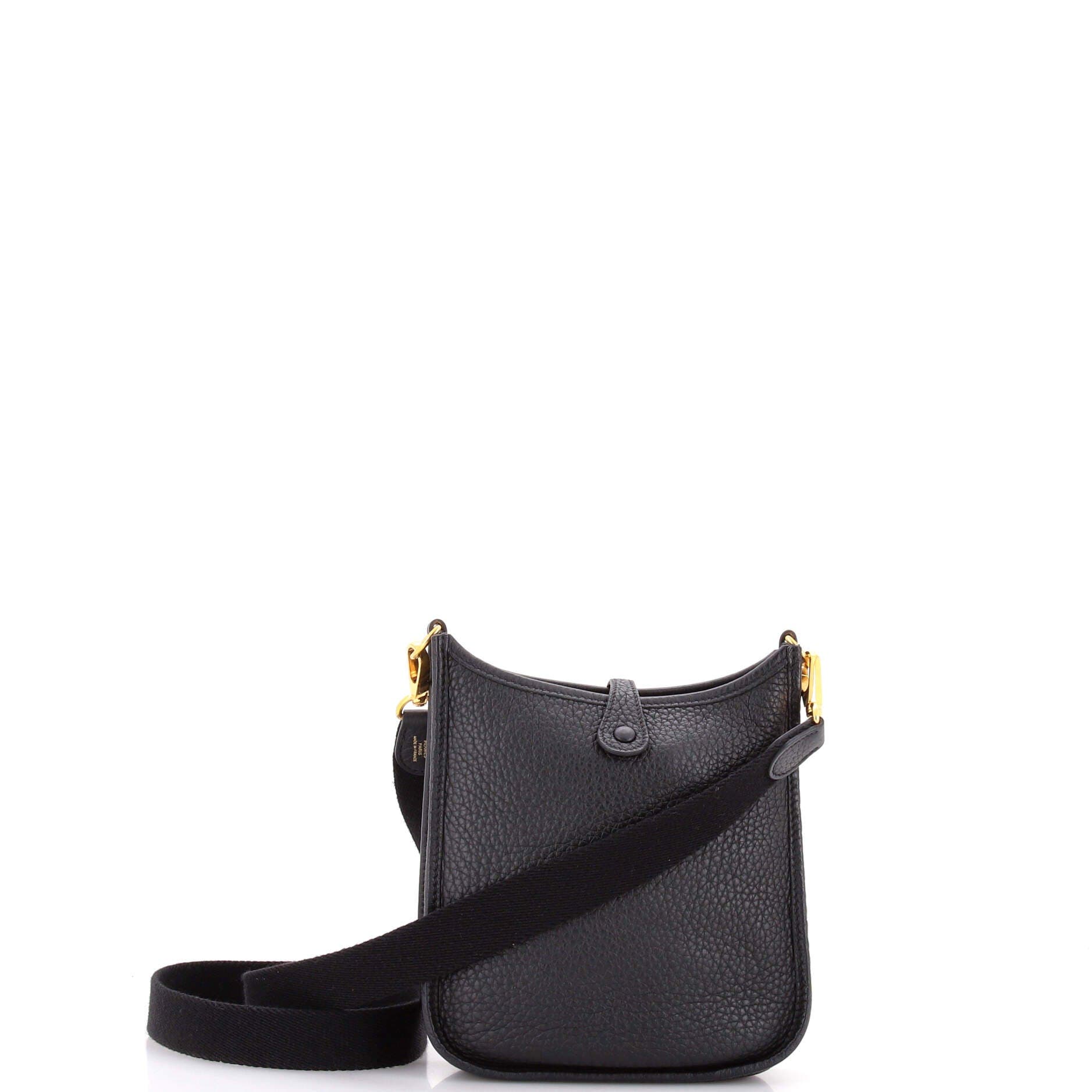 Pre-Owned Hermes Evelyne Bag Gen III Clemence TPM, Alternate, color, Noir