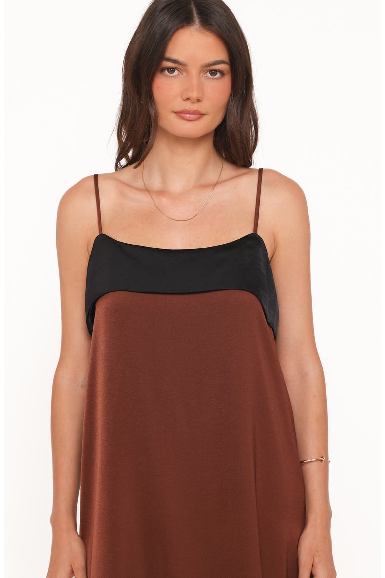 Carita Colorblock Maxi Dress, Alternate, color, BLACK/ BROWN