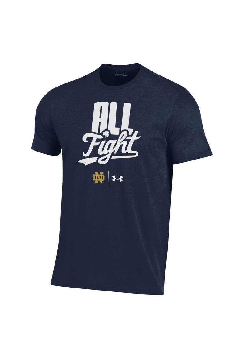 Men's Under Armour Navy Notre Dame Fighting Irish All Fight T-Shirt, Alternate, color, Navy
