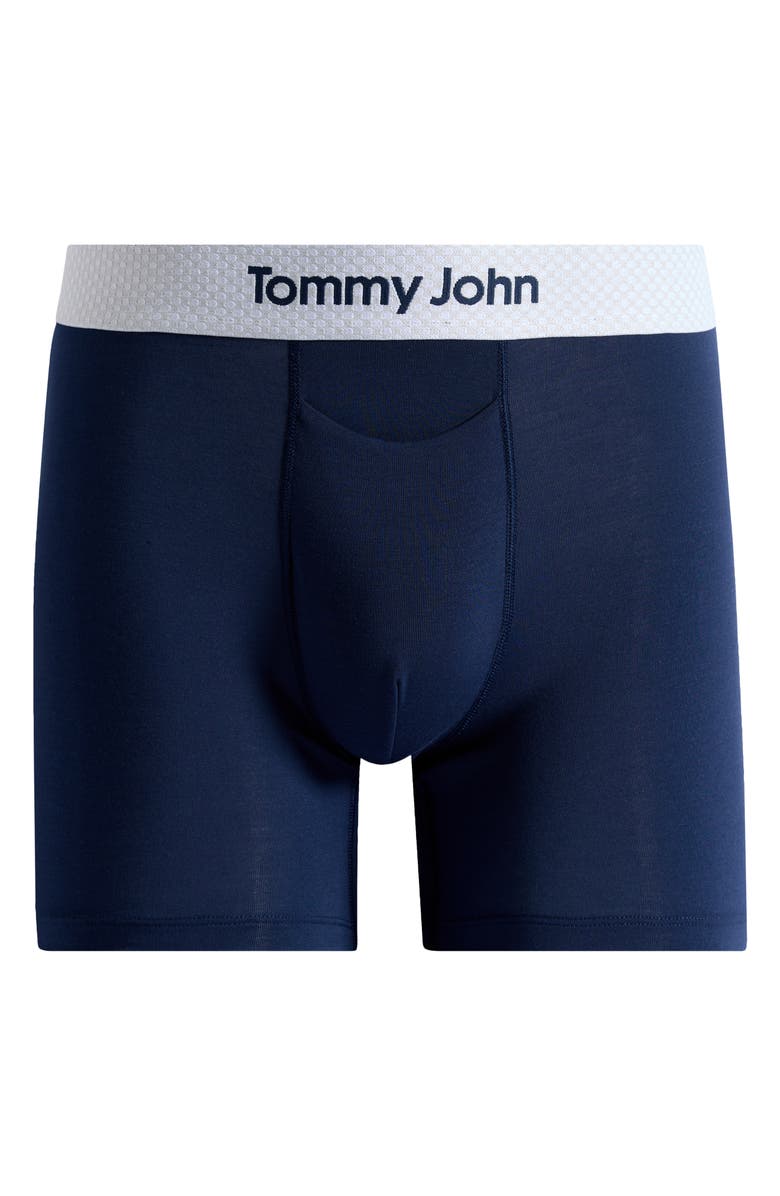 Tommy John Second Skin 4-Inch Golf Ball Waistband Stretch Modal Boxer Briefs, Main, color, Dress Blues Golf Ball Wb