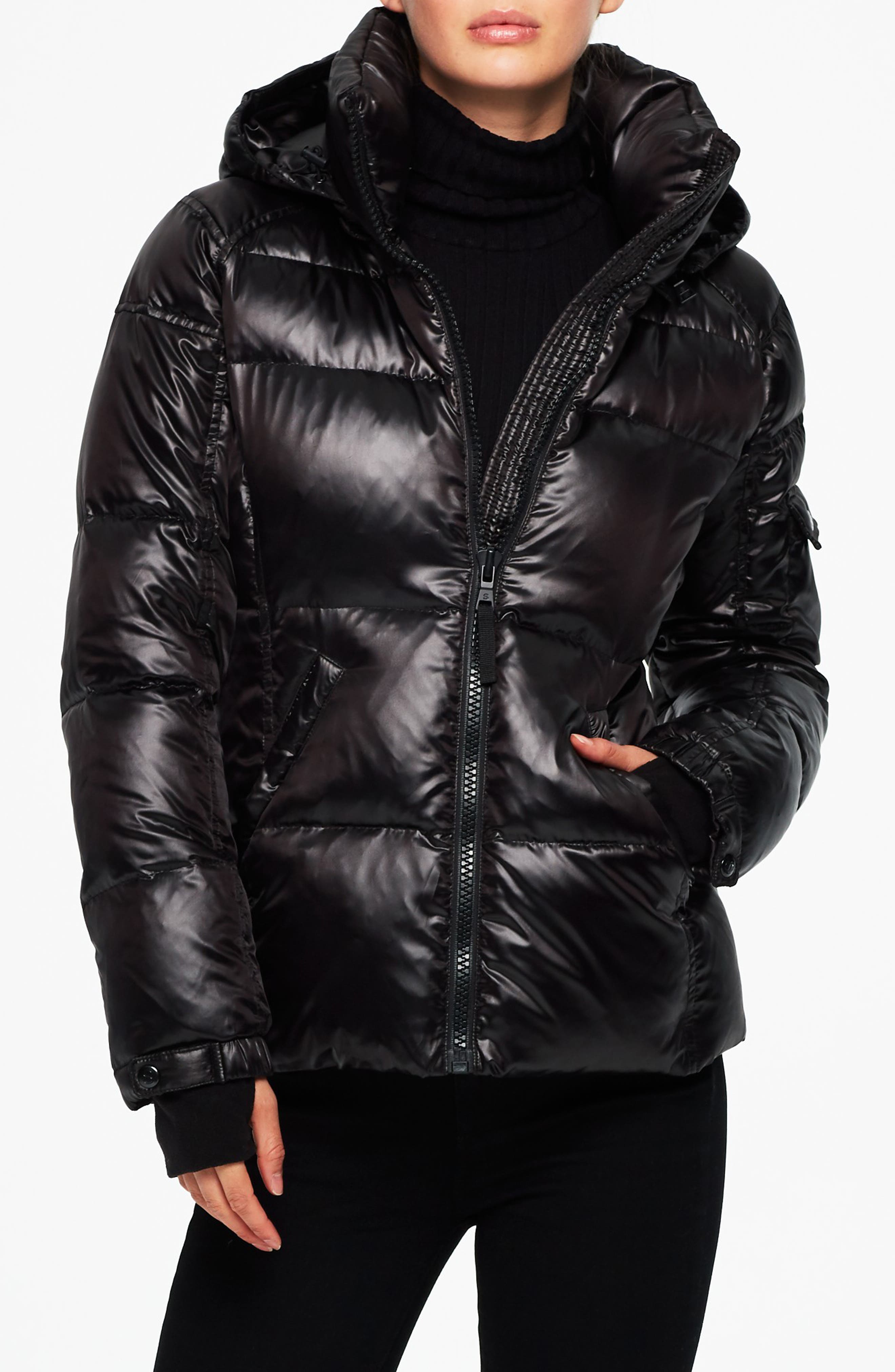S13 Kylie Puffer Jacket In Jet