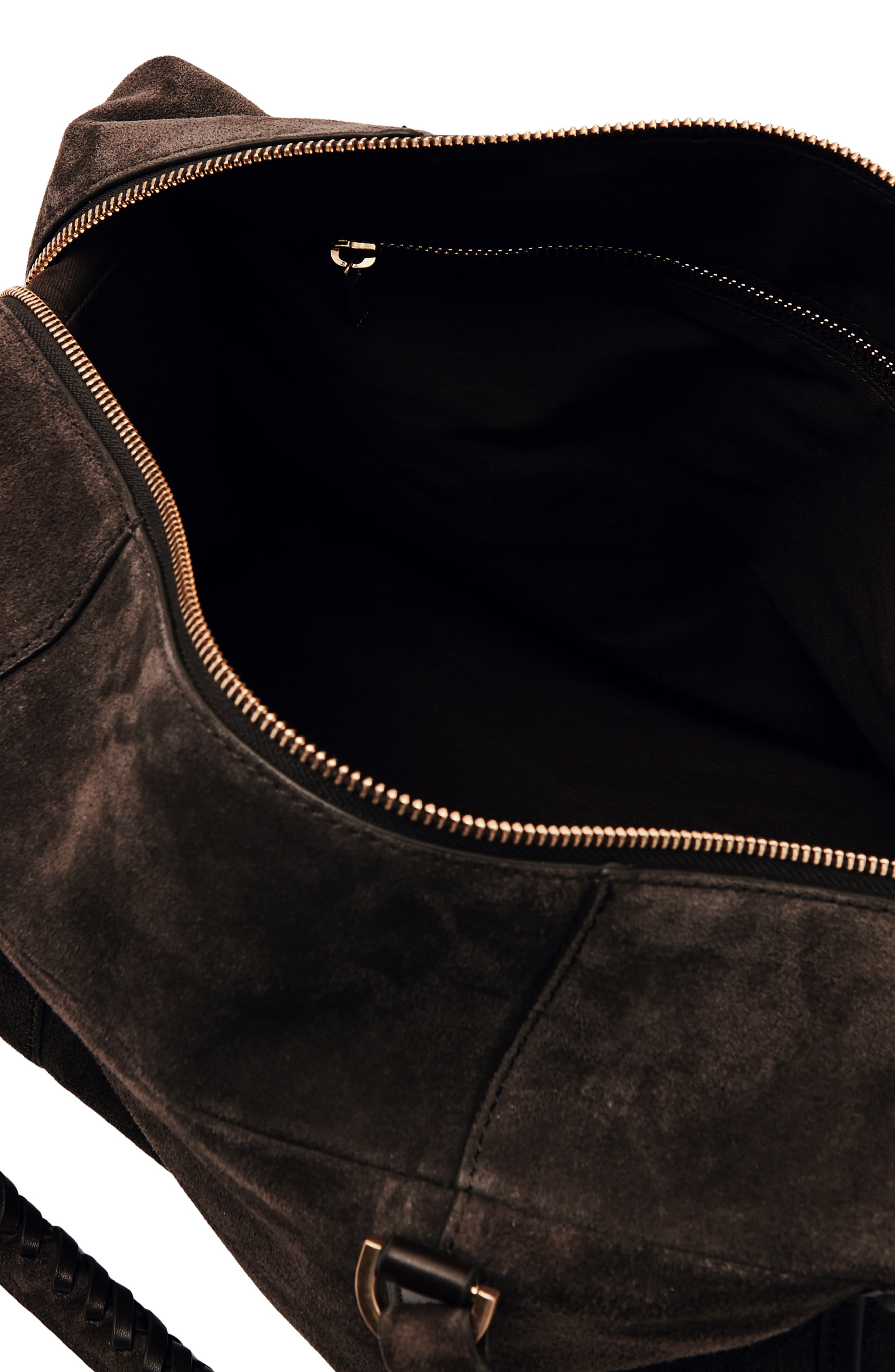 Reiss Edie Suede Bowling Bag, Alternate, color, 