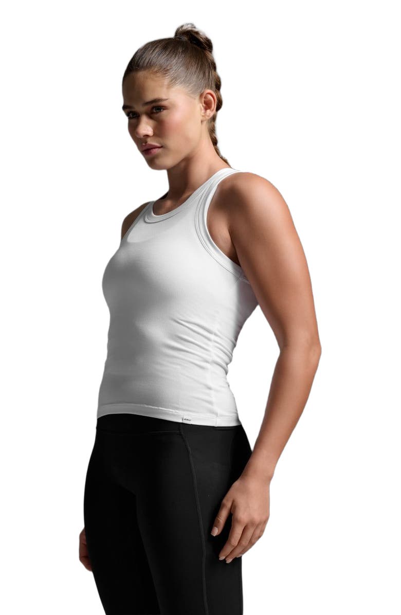 2XU Fluid Modal Rib Tank, Alternate, color, White/White
