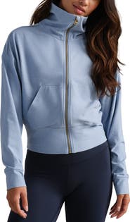 Rhone Atmosphere Crop Zip Sweatshirt