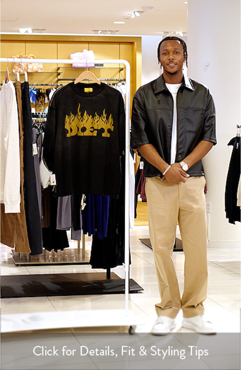 Oversize Flame Logo Graphic T-Shirt, sales video thumbnail