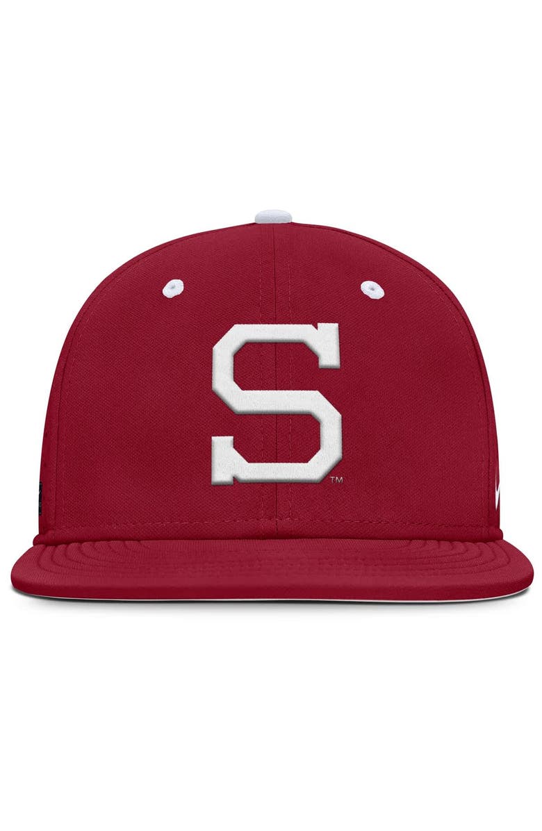 Nike Men's Nike Cardinal Stanford Cardinal On-Field Dugout True Performance Fitted Hat, Alternate, color, Cardinal