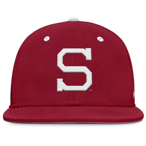 NIKE NIKE CARDINAL STANFORD CARDINAL ON-FIELD DUGOUT TRUE PERFORMANCE FITTED HAT
