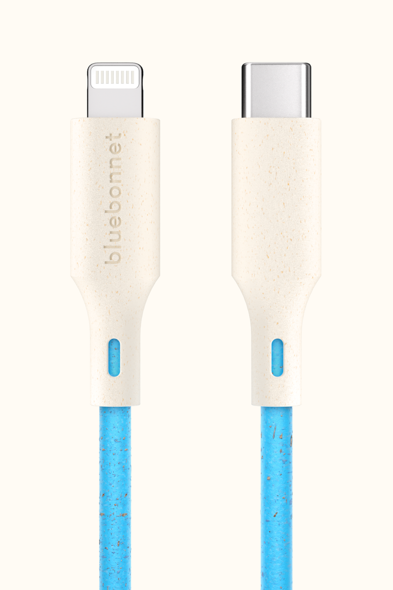 The Companion USB-C to Lightning 4FT Charging Cable, Main, color, Blue