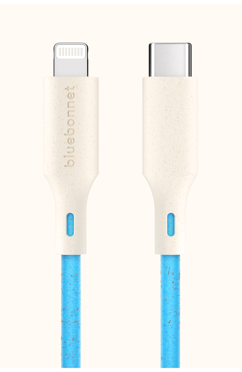Bluebonnet The Companion USB-C to Lightning 4FT Charging Cable, Main, color, Blue